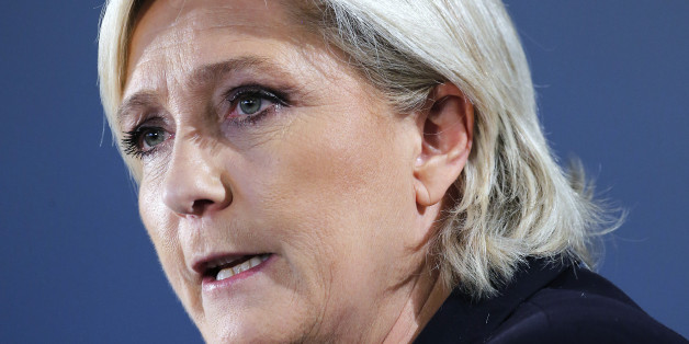LA BAZOCHE-GOUET, FRANCE - APRIL 03: French far-right political party National Front (FN) President Marine Le Pen delivers a speech during a campaign rally on April 03, 2017 in La Bazoche-Gouet, France. Le Pen is a candidate for the presidential elections in France this year and polls predict her presence in the second round of this election. (Photo by Chesnot/Getty Images)