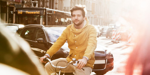 Radfahrer in der Stadt