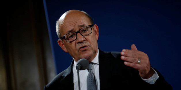 French Minister of Defence Jean-Yves Le Drian attends a news conference during a meeting of defence ministers in Porto, Portugal February 6, 2017. REUTERS/Rafael Marchante