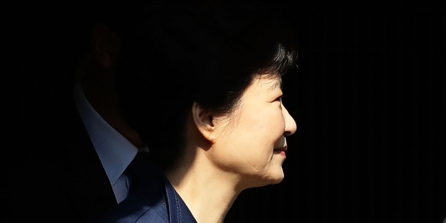 SEOUL, SOUTH KOREA - MARCH 30: Ousted South Korean President Park Geun-hye leaves for Seoul Central District Court from her private home on March 30, 2017 in Seoul, South Korea. A hearing to determine whether an arrest warrant should be issued for former president Park Geun-hye will be held at the Seoul Central District Court. (Photo by Chung Sung-Jun/Getty Images)