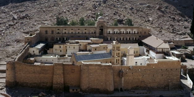 EGYPT - MARCH 5: Saint Catherine's Monastery, 6th century (UNESCO World Heritage List, 2002), Sinai Peninsula, Egypt. (Photo by DeAgostini/Getty Images)