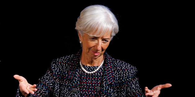 International Monetary Fund (IMF) Managing Director Christine Lagarde delivers a speech at the Solvay Library in Brussels, Belgium April 12, 2017. REUTERS/Francois Lenoir