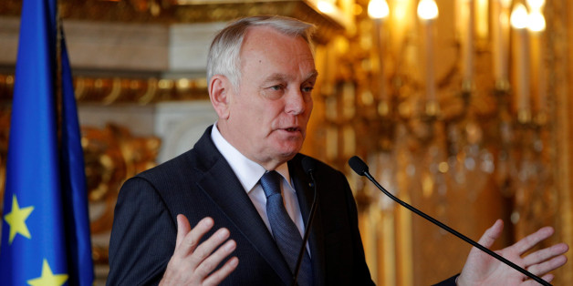 French Foreign Minister Jean-Marc Ayrault delivers his speech during a press conference in Paris, France, March 29, 2017. REUTERS/Christophe Ena/Pool