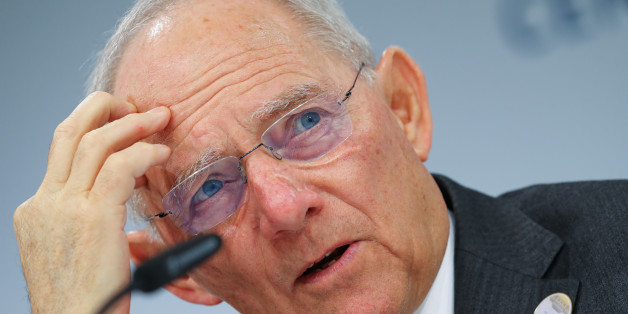 German Finance Minister Wolfgang Schaeuble addresses a news conference at the G20 Finance Ministers and Central Bank Governors Meeting in Baden-Baden, Germany, March 18, 2017. REUTERS/Kai Pfaffenbach