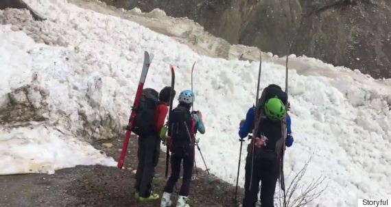 B.C. Skiers Get Front Row Seats To Torrential Avalanche | HuffPost Canada