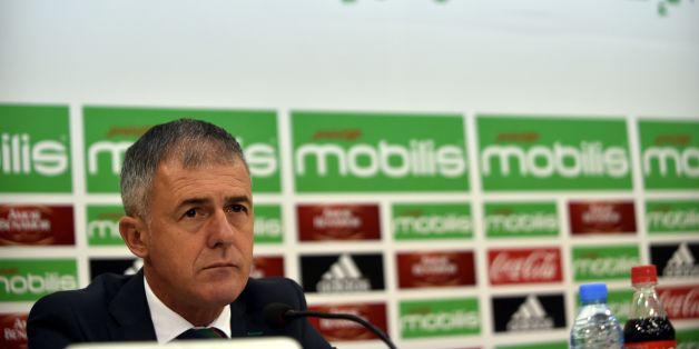 Spanish coach Lucas Alcaraz attends a press conference on April 19, 2017, upon being announced as the new head coach for the Algerian national team.Alcaraz had previously coached Spanish sides Granada, Levante and Recreativo de Huelva. / AFP PHOTO / RYAD KRAMDI (Photo credit should read RYAD KRAMDI/AFP/Getty Images)