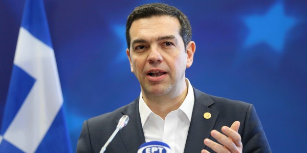 BRUSSELS, BELGIUM - MARCH 10: Greek Prime Minister Alexis Tsipras speaks during a press conference following the European Union (EU) Leaders Summit in Brussels, Belgium on March 10, 2017.
(Photo by Dursun Aydemir/Anadolu Agency/Getty Images)