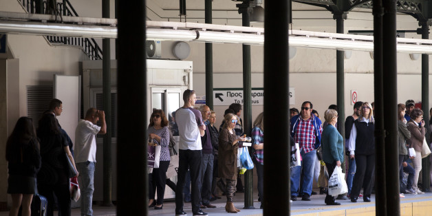 ATHENS, GREECE - APRIL 9: People wait for the metro, or subway, on April 9, 2016 in Athens, Greece. Athens has a good public transportation network. (Photo by Melanie Stetson Freeman/The Christian Science Monitor via Getty Images)