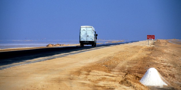 Chott el-djerid road , Tozeur, Tunisia. (Photo by: Godong/UIG via Getty Images)