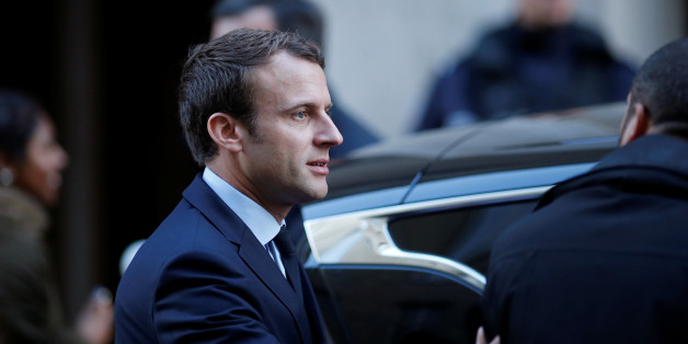Emmanuel Macron, head of the political movement En Marche !, or Onwards !, and candidate for the 2017 presidential election, leaves his home in Paris, France, May 2, 2017. REUTERS/Benoit Tessier