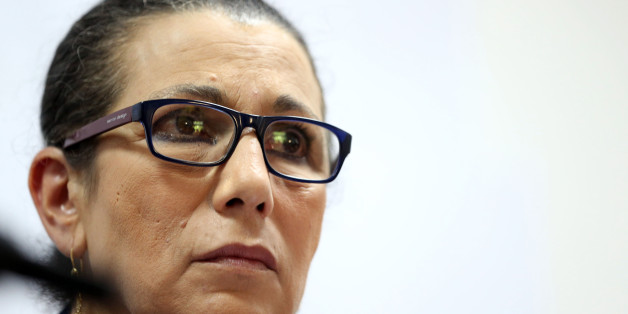 Chief Louisa Hanoune of the Workers Party (PT) during a press conference with group 19-4.Alger 27/12/2015 (Photo by Billal Bensalem/NurPhoto) (Photo by NurPhoto/NurPhoto via Getty Images)