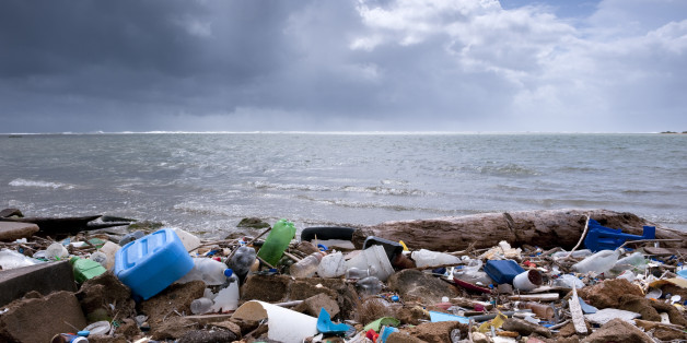 trash on the beach