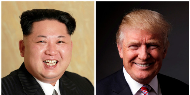 FILE PHOTOS: A combination photo shows a Korean Central News Agency (KCNA) handout of North Korean leader Kim Jong Un released on May 10, 2016, and Republican U.S. presidential candidate Donald Trump posing for a photo after an interview with Reuters in his office in Trump Tower, in the Manhattan borough of New York City, U.S., May 17, 2016. REUTERS/KCNA handout via Reuters/File Photo & REUTERS/Lucas Jackson/File Photo ATTENTION EDITORS - THE KCNA IMAGE WAS PROVIDED BY A THIRD PARTY. EDITORIAL U
