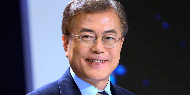 SEOUL, SOUTH KOREA - MAY 2: Moon Jae-in, the presidential candidate of the Democratic Party of Korea poses for photograph ahead of a televised presidential debate on May 2, 2017. South Korean voters will head to the polls to replace ousted leader Park Geun-hye on May 9. (Photo by Kim Min-Hee-Pool/Getty Images)