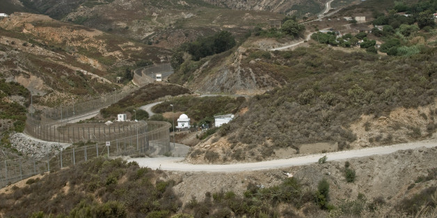 Border between Spain and Morocco from Ceuta.