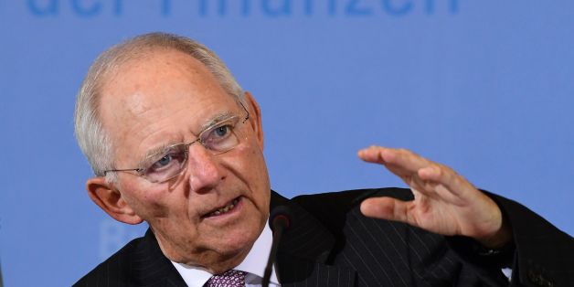 German Finance Minister Wolfgang Schaeuble holds a press conference on Germany's 2017 tax revenue forecast, in Berlin on May 11, 2017. / AFP PHOTO / TOBIAS SCHWARZ (Photo credit should read TOBIAS SCHWARZ/AFP/Getty Images)