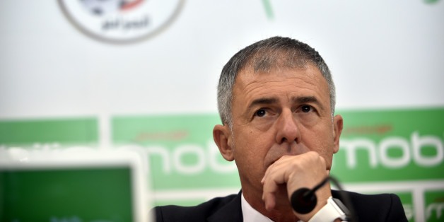 Spanish coach Lucas Alcaraz attends a press conference on April 19, 2017, upon being announced as the new head coach for the Algerian national team.Alcaraz had previously coached Spanish sides Granada, Levante and Recreativo de Huelva. / AFP PHOTO / RYAD KRAMDI (Photo credit should read RYAD KRAMDI/AFP/Getty Images)