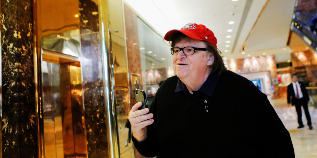 Filmmaker Michael Moore arrives at Republican president-elect Donald Trump's Trump Tower in New York, U.S. November 12, 2016. REUTERS/Eduardo Munoz