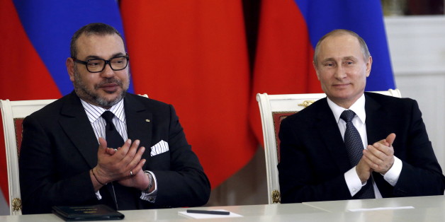 Russia's President Vladimir Putin (R) and Morocco's King Mohammed attend a signing ceremony following the talks at the Kremlin in Moscow, Russia, March 15, 2016. REUTERS/Maxim Shipenkov/Pool