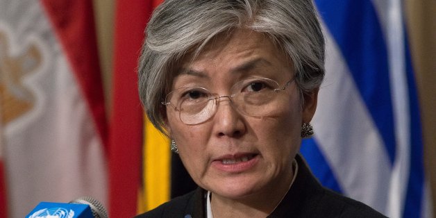 UNITED NATIONS HEADQUARTERS, NEW YORK, NY, UNITED STATES - 2016/01/15: Kyung-Wha Kang speaks with the UN press corps. Following a United Nations Security Council session dedicated to discussion of the status of humanitarian relief efforts in Syria, Assistant Secretary-General for Humanitarian Affairs and Deputy Emergency Relief Coordinator spoke with the press at UN Headquarters in New York City, USA, detailing the report she had just delivered to the Council and responding to questions. (Photo