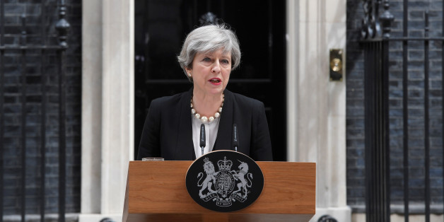 Britain's Prime Minister Theresa May speaks outside 10 Downing Street in London, May 23, 2017. REUTERS/Toby Melville