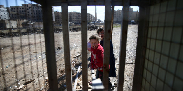 Des enfants syriens à Damas, 15 février 2017