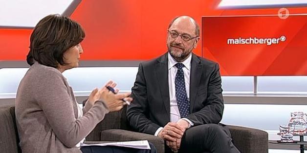 Der SPD-Kanzlerkandidat Martin Schulz bei "Maischberger"