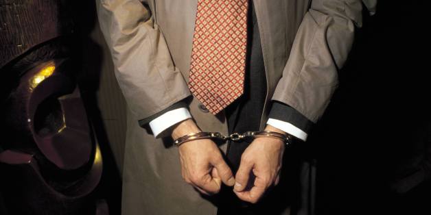 Person under arrest with handcuffs Detail of the handcuffed hands of a man under arrest (Photo by Matias Nieto/Cover/Getty Images)