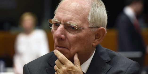 German Finance Minister Wolfgang Schauble looks on before a session of the Economic and Financial Affairs, Council (Ecofin) with EU finance ministers on May 23, 2017 at the EU headquarters in Brussels. / AFP PHOTO / JOHN THYS (Photo credit should read JOHN THYS/AFP/Getty Images)