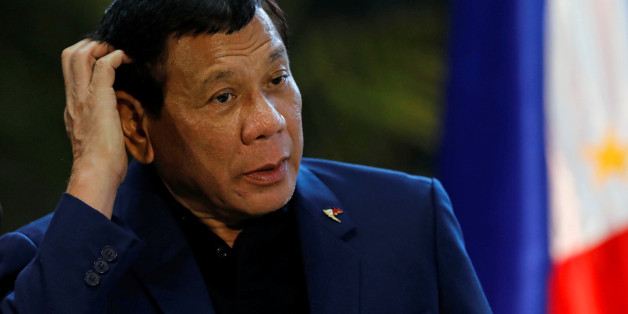Philippine President Rodrigo Duterte speaks during a news conference at the Ninoy Aquino International Airport in Paranaque, Metro Manila, Philippines May 24, 2017. REUTERS/Erik De Castro