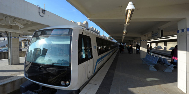 Algeria, Algiers: stationary train at an underground station. (Photo by: Andia/UIG via Getty Images)