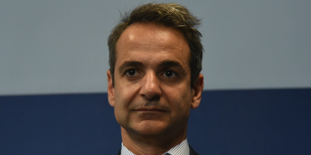 Leader of Opposition and New Democracy (Nea Dimokratia), Kyriakos Mitsotakis at the opening of the re founded Youth Organisation of New Democracy ONNED, in Athens on May 6, 2017 (Photo by Wassilios Aswestopoulos/NurPhoto via Getty Images)