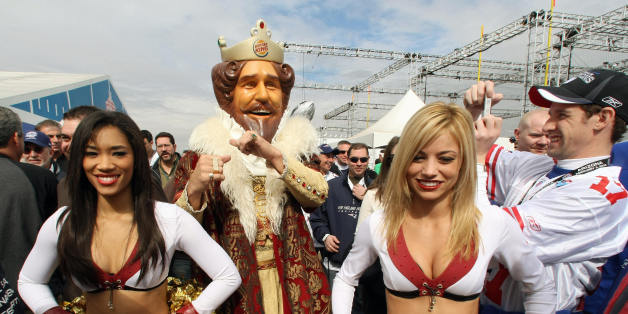 The Burger King mascot stands outside the stadium prior to the kickoff of Super Bowl XLII between the New York Giants and the New England Patriots at the University of Phoenix Stadium in Glendale, Arizona 03 February 2008. AFP PHOTO / Timothy A. CLARY (Photo credit should read TIMOTHY A. CLARY/AFP/Getty Images)