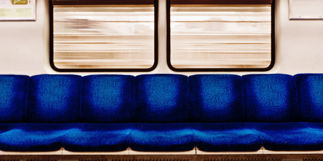 Subway car on Line 1 makes its way from Incheon to Seoul.