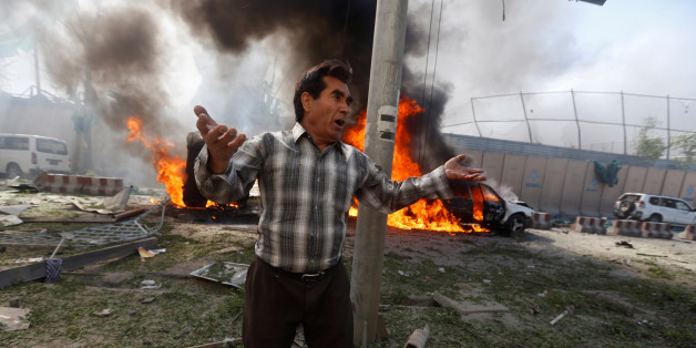 An Afghan man reacts at the site of a blast in Kabul, Afghanistan May 31, 2017.REUTERS/Omar Sobhani TPX IMAGES OF THE DAY