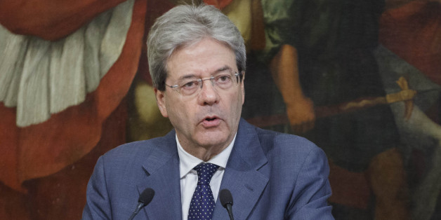 Italian Prime Minister Paolo Gentiloni signs a Presidential Decree for a long-term plan involving considerable resources and investment for growth, infrastructure and technology for 47 billion for the next 15 years at Chigi Palace in Rome, Italy on May 29, 2017.(Photo by Giuseppe Ciccia/NurPhoto via Getty Images)