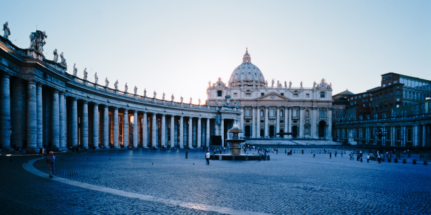 St Peter's Square built by Gian Lorenzo Bernini.The Basilica of Saint Peter, officially known in Italian as the Basilica di San Pietro in Vaticano is the most prominent building inside the City. Michaelangelo's dome is also the dominant feature of the Roman skyline and the largest church in Christianity.6x7 Slidefilm, iso 100, Mamiya - rich details, fine colours.