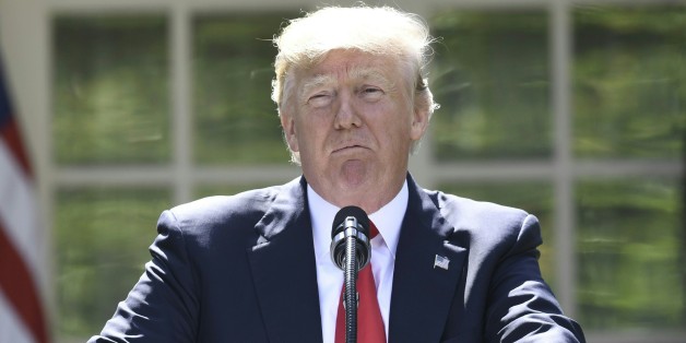 US President Donald Trump announces his decision on the Paris Climate Accords in the Rose Garden of the White House in Washington, DC, on June 1, 2017. / AFP PHOTO / SAUL LOEB (Photo credit should read SAUL LOEB/AFP/Getty Images)