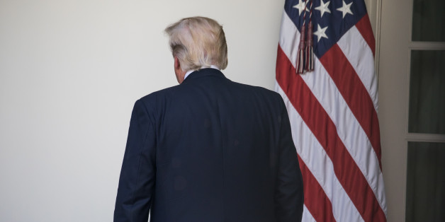 President Donald Trump heads back to the Oval Office, after speaking and making the announcement that the United States is withdrawing from the Paris Climate Accord, in the Rose Garden of the White House, On Thursday, June 1, 2017. (Photo by Cheriss May) (Photo by Cheriss May/NurPhoto via Getty Images)