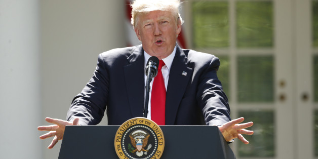U.S. President Donald Trump announces his decision that the United States will withdraw from the Paris Climate Agreement, in the Rose Garden of the White House in Washington, U.S., June 1, 2017. REUTERS/Kevin Lamarque