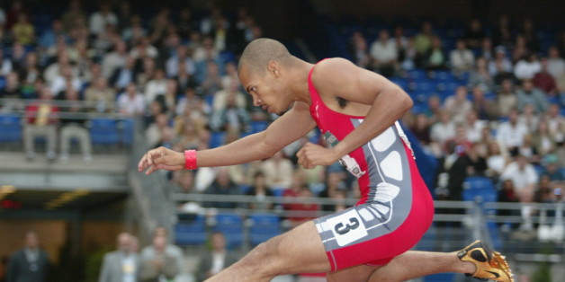 Golden League Saint Denis 2003. 400 m Hurdles. Felix Sanchez (Dominica). | Location: Saint Denis, France. (Photo by Olivier Prevosto/Photo & Co./Corbis/VCG via Getty Images)