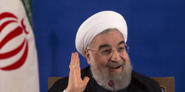 TEHRAN, IRAN - MAY 22: Iranian President Hassan Rouhani gives a press conference on May 22, 2017 in Tehran, Iran. Responding to criticism of the Islamic Republic from U.S. President Donald Trump, Rouhani said on Monday stability could not be achieved in the Middle East without Tehran's help. (Photo by Majid Saeedi/Getty Images)