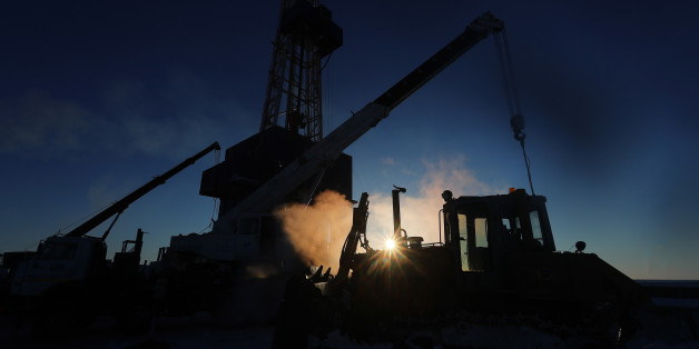 KRASNOYARSK TERRITORY, RUSSIA - APRIL 3, 2017: A view of the Rosneft oil rig drilling the first exploration well in the Khatanga Bay as part of the East Taimyr oilfield. Vladimir Smirnov/TASS (Photo by Vladimir Smirnov\TASS via Getty Images)