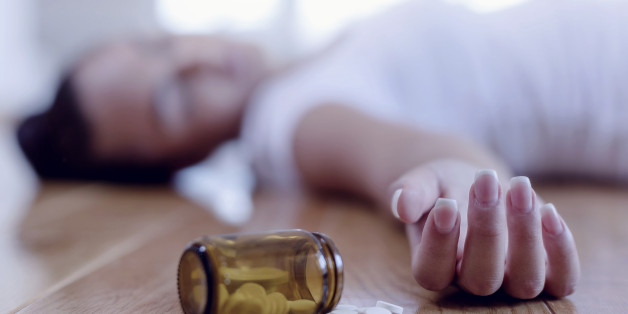 Woman lying on the floor