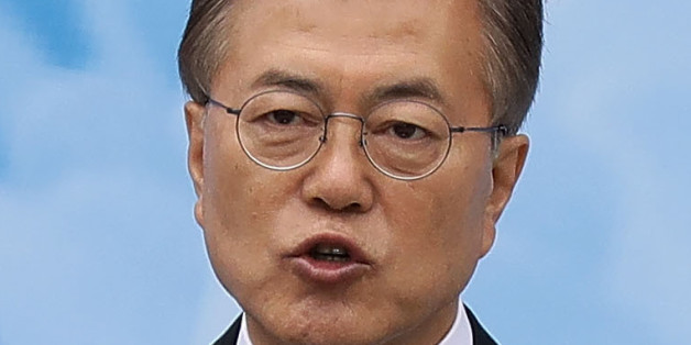 SEOUL, SOUTH KOREA - JUNE 06: South Korean President Moon Jae-in speaks during a ceremony marking Korean Memorial Day at the Seoul National cemetery on June 6, 2017 in Seoul, South Korea. South Korea marks the 62th anniversary of the Memorial Day for people who died during the military service in the 1950-53 Korean War. (Photo by Chung Sung-Jun/Getty Images)