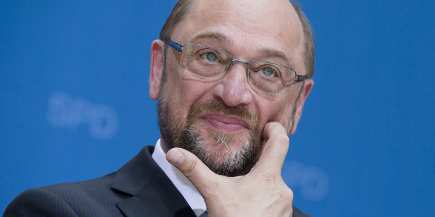 Chairman and Chancellor candidate of the Social Democratic Party (SPD) Martin Schulz is pictured during a news conference held with Federal Minister of Labour and Social Affairs Andrea Nahles (not in the picture) to present proposals for retirement policies at the SPD headquarters Willy-Brandt-Haus in Berlin, Germany on June 7, 2017. (Photo by Emmanuele Contini/NurPhoto via Getty Images)