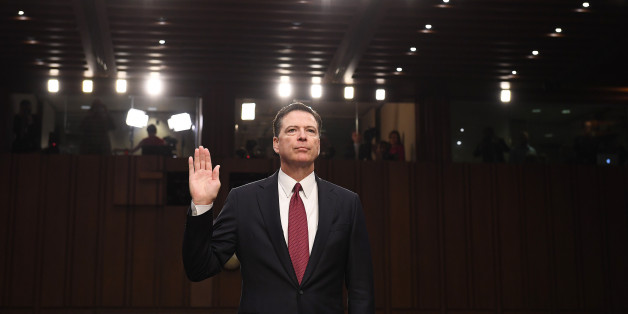 WASHINGTON, DC- JUNE 08: Former FBI Director, James Comey appears before the Senate Intelligence Committee in the Hart Office Building on Thursday June 08, 2017 in Washington, DC. (Photo by Matt McClain/The Washington Post via Getty Images)