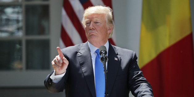 WASHINGTON, DC - JUNE 09: U.S. President Donald Trump speaks during a joint news conference with Romanian President Klaus Iohannis in the Rose Garden at the White House June 9, 2017 in Washington, DC. According to news reports, Iohannis said the meetings agenda was supposed to include talks on economic investment and security issues related to Russia. (Photo by Chip Somodevilla/Getty Images)