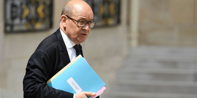 French Minister of Europe and Foreign Affairs Jean-Yves Le Drian leaves a cabinet meeting on June 7, 2017 at the Elysee Palace, in Paris. / AFP PHOTO / bertrand GUAY (Photo credit should read BERTRAND GUAY/AFP/Getty Images)