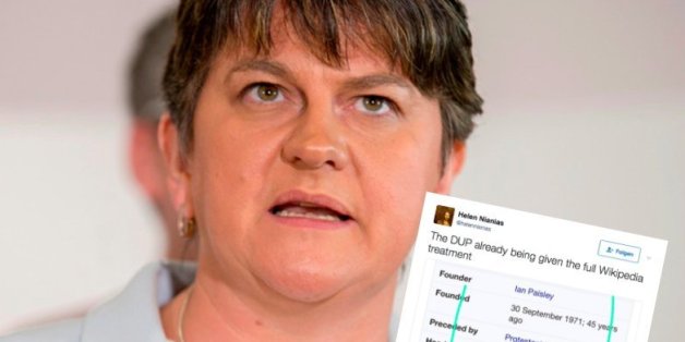 Unbekannte haben die Wikipedia Seite der DUP manipuliert